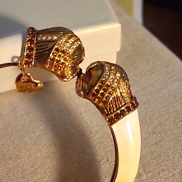 Bracelet Cuff Bangle Shih Tzu Dog Puppy BRADFORD Exchange Swarovski - Picture 5 of 12